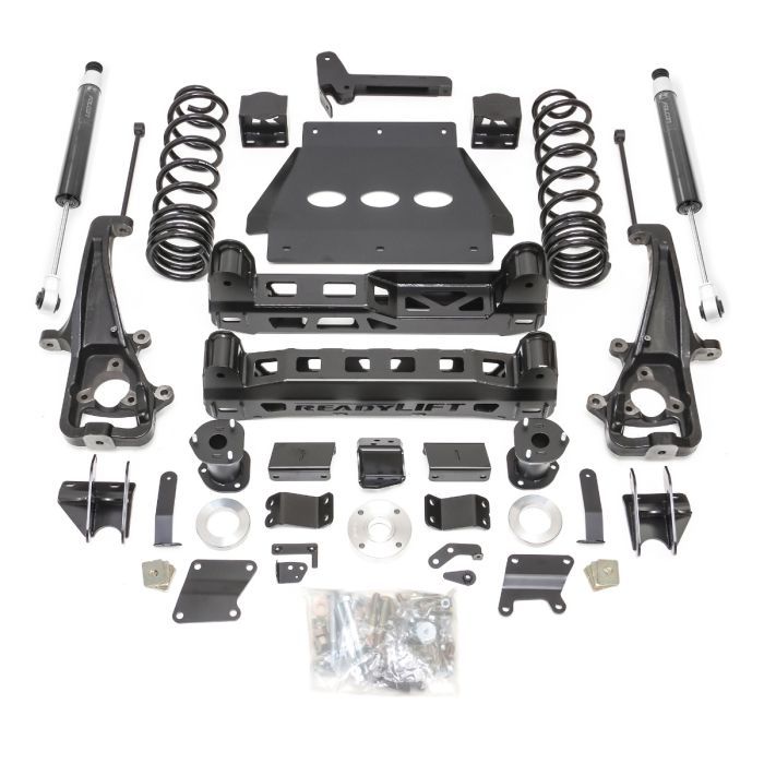 6" LIFT KIT WITH FALCON SHOCKS AND FACTORY 22" WHEELS WITH BIG BORE KNUCKLE - RAM 1500 - 2019-2024